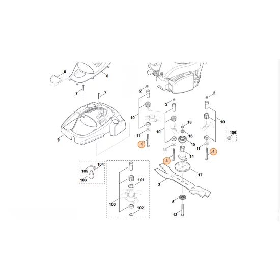 STIHL  Śruba sześciokątna M8x80 9007 319 2010